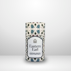 Tea canister with 'Eastern Earl' branding on a white background. Chai Society.