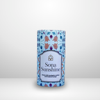 Sona Sunshine product packaging with decorative design on a whitebackground. Chai Society.